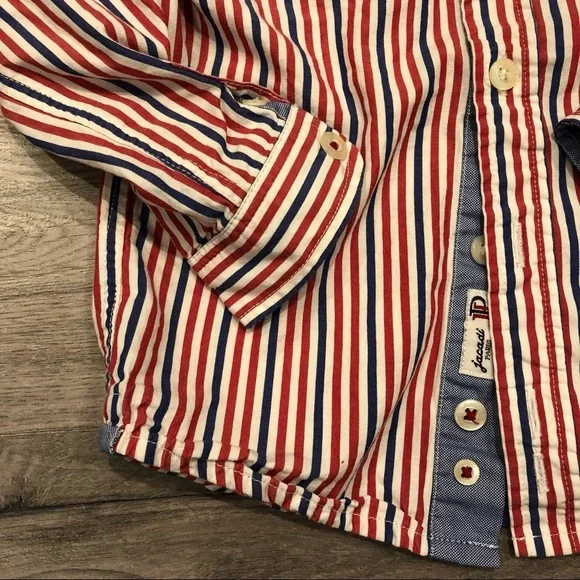 JACADI Paris long sleeve button down shirt Size 2 - Picture 2 of 9